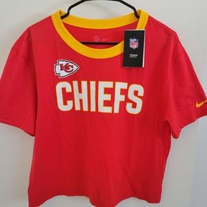 Nike Kansas City Chiefs Women's Red High Hip Cropped Top